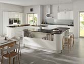 Strada White Concave Fitted Kitchen Design